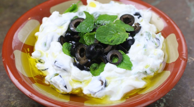 Labne, Black Olive & SpearMint Dip