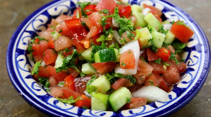 Diced Tomato, Cucumber & Onion Salad
