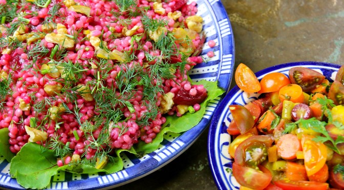 Beetroots, Pearl Couscous, Walnuts, Dil Salad, again……