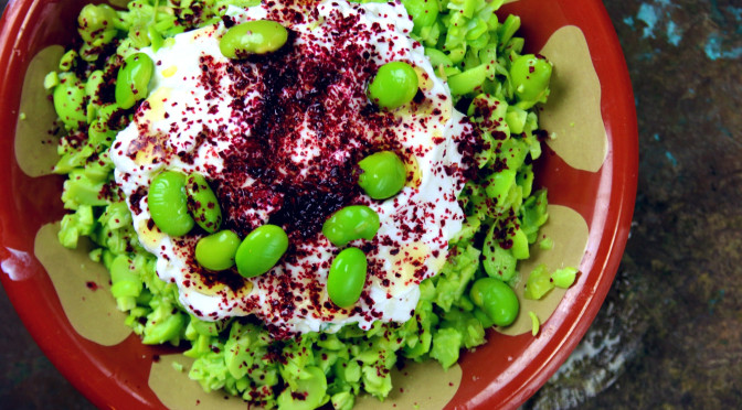 Broad Beans Dip with Drained Yoghurt and Sumac