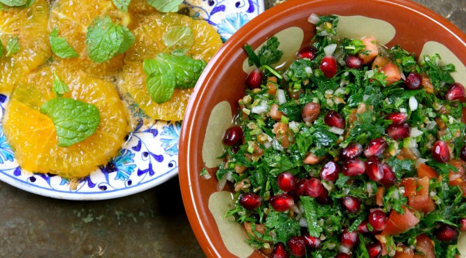 Tabbouleh & Moroccan Orange Salad, Veges from Tokushima Marche