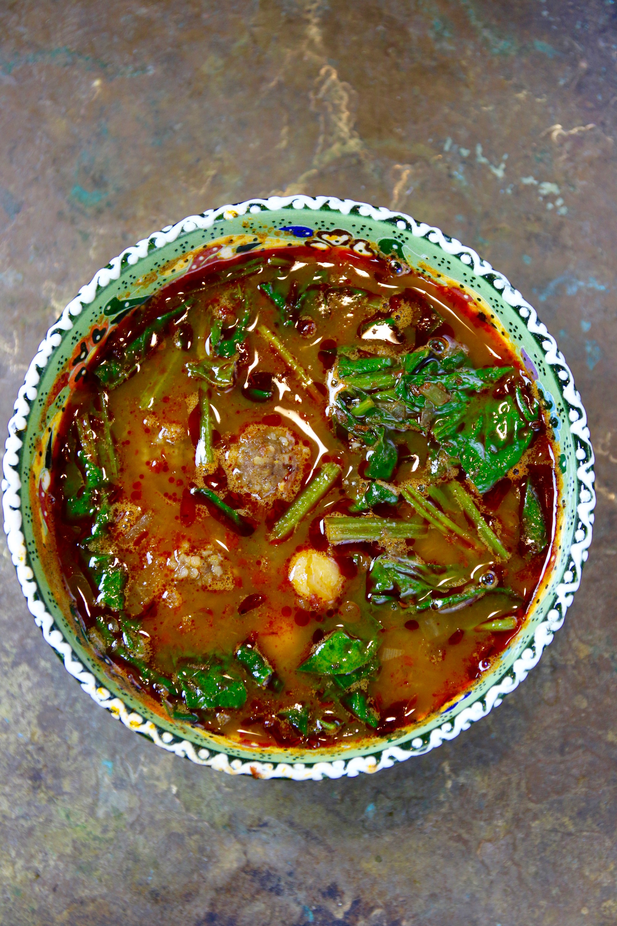 Instagram料理教室 肉団子とひよこ豆のチョルバ Kofteli Nohutulu Corba