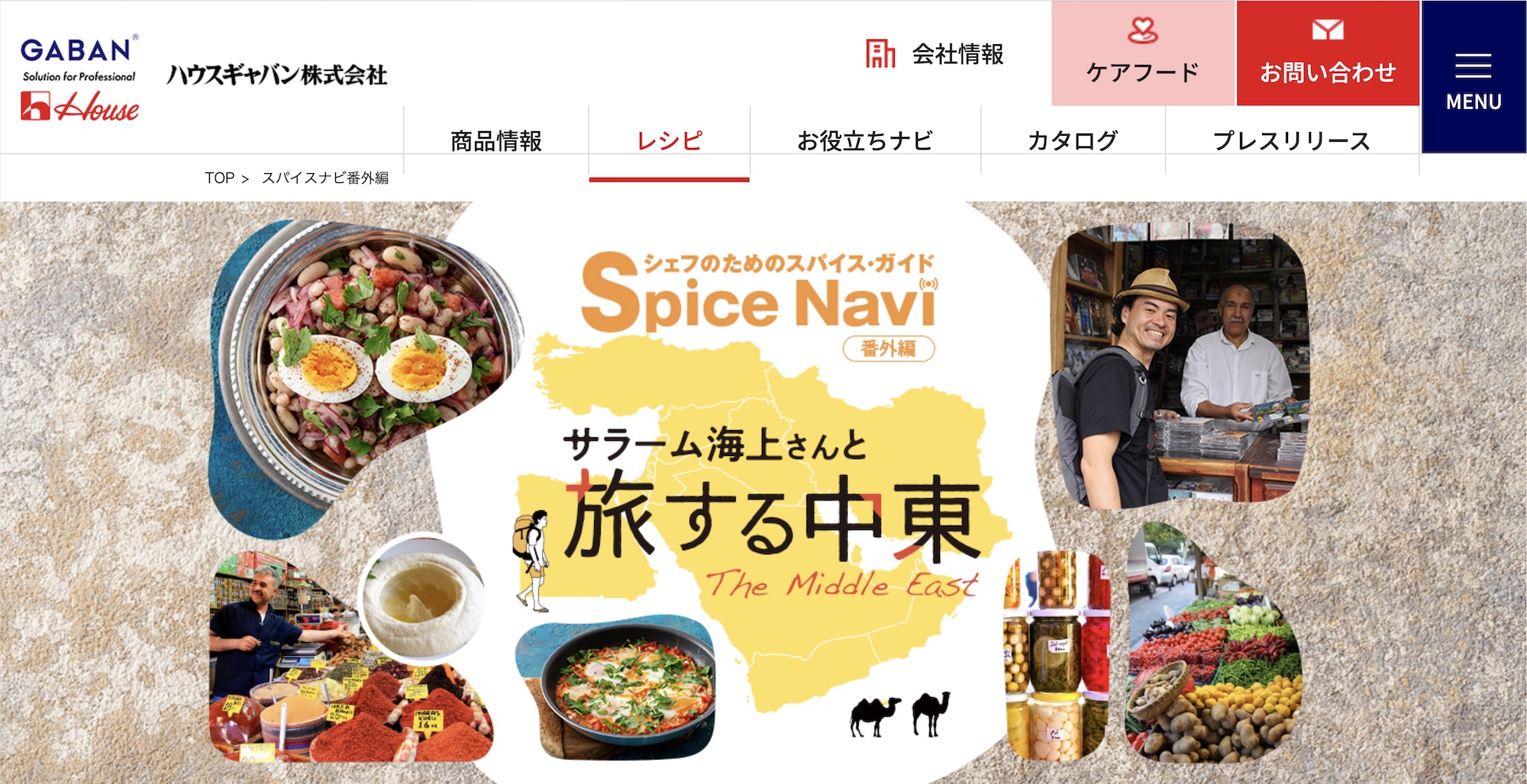 GABAN Spice Navi 番外編にて中東料理７品！